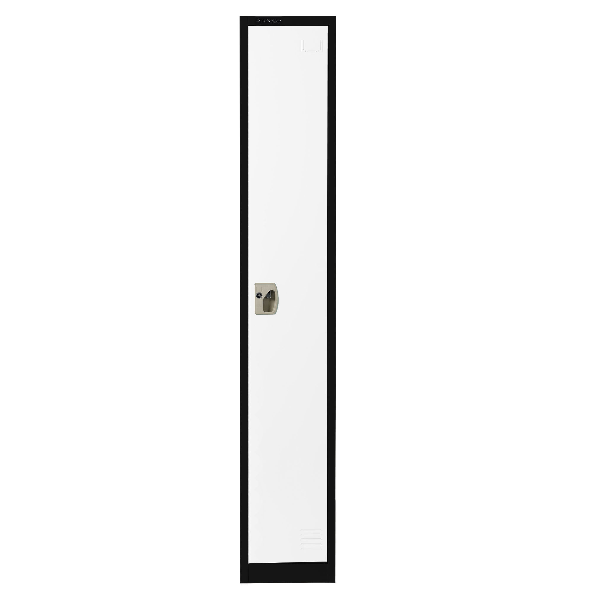 Alpine, 72in.H 1-Tier Steel Storage Locker, Black, 2-Pack, Height 72 in, Width 12 in, Color Black, Model# ADI629-201-B-W